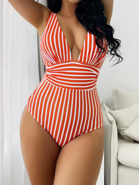 Althea Striped One Piece Swimsuit